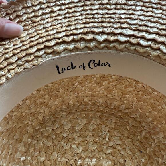 Lack of Color Black Band Rico Zigzag Boater Hat Sz M - Picture 10 of 14